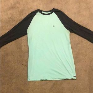Volcom 3/4 sleeve in mint and grey